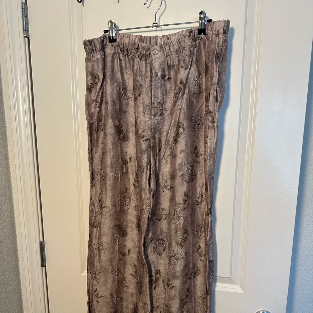 Zara Embellished Floral Pants